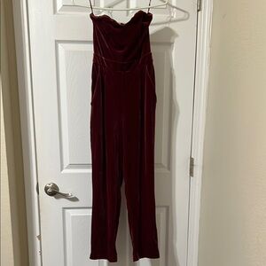 Elegant Burgundy Jumpsuit
